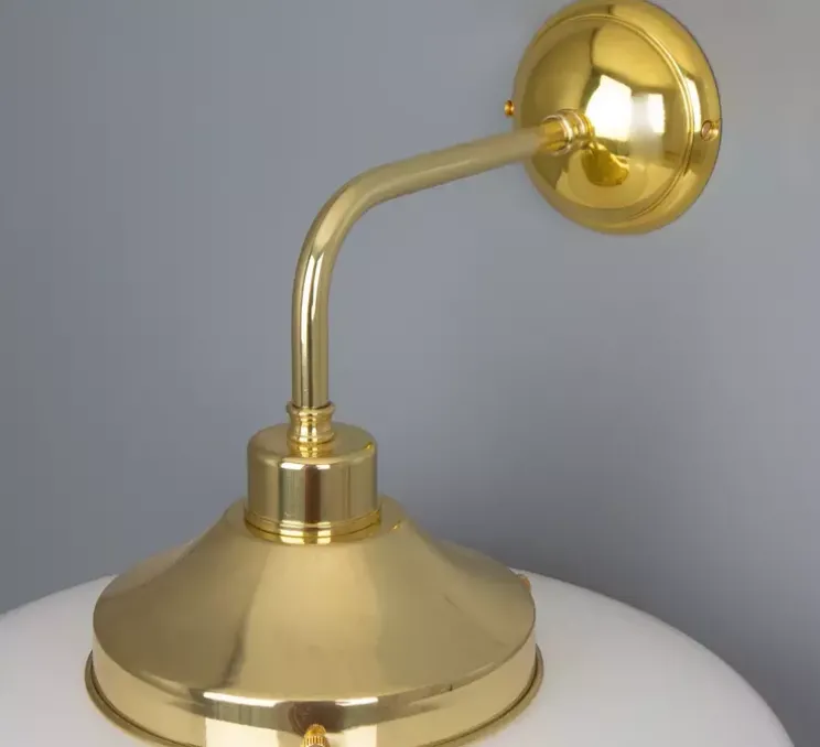 Applique murale, Schoolhouse, laiton poli, L38cm, H35cm - Mullan Lighting