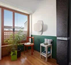 Applique murale, Screen 70's double,lin bouleau, L57cm, H76cm - Market Set