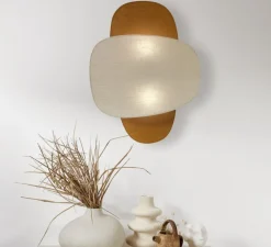 Applique murale, Screen 70's double, gris bouleau, jaune curry, L57cm, H76cm - Market Set