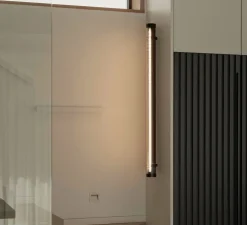 Applique murale, Scuba Louver 120, noir, IP65, LED, 2700K, 1510 lm, L120cm, H7cm - Faro