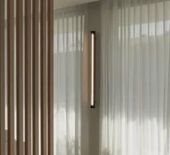 Applique murale, Scuba Louver 120, noir, IP65, LED, 2700K, 1510 lm, L120cm, H7cm - Faro