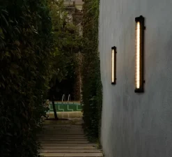 Applique murale, Scuba Louver 600, noir, IP65, LED, 2700K, 1280 lm, L60cm, H7cm - Faro