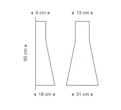 Applique murale, Secto 4230, sans câble, bouleau, L31cm, H60cm - Secto Design