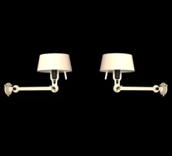 Applique murale, Set 2x Bolt Bed underfit install, sans câble, Blanc, L29cm, H27cm - Tonone