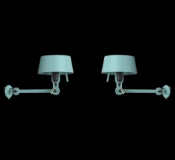 Applique murale, Set 2x Bolt Bed underfit install, sans câble, Bleu clair, L29cm, H27cm - Tonone