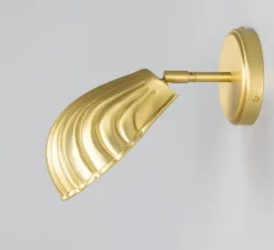 Applique murale, Shell, or satiné, Ø12cm, H26.5cm - Mullan Lighting
