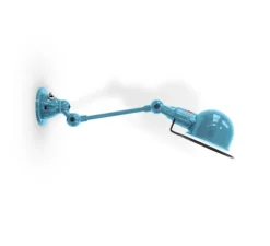 Applique murale, Signal 1 bras, SI701, bleu pastel, interrupteur, L32cm, H15cm - Jieldé