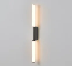 Applique murale, Signal double 720, graphite satiné, LED, dim, 2700K, 960lm, L4cm, H72cm - CVL