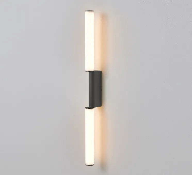 Applique murale, Signal double 720, graphite satiné, LED, dim, 2700K, 960lm, L4cm, H72cm - CVL