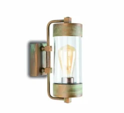 Applique murale, Silindar 3389, laiton, IP44, Ø10cm, H30cm - Moretti Luce