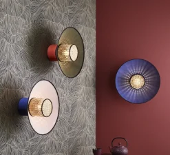 Applique murale, Singapour, anthracite, blanc, Ø40cm, P22cm - Market Set