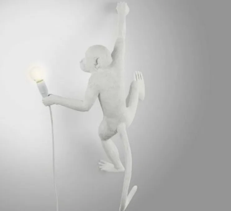 Applique murale, Singe, Monkey hanging, droite, blanc, L37cm, H76,5cm - Seletti