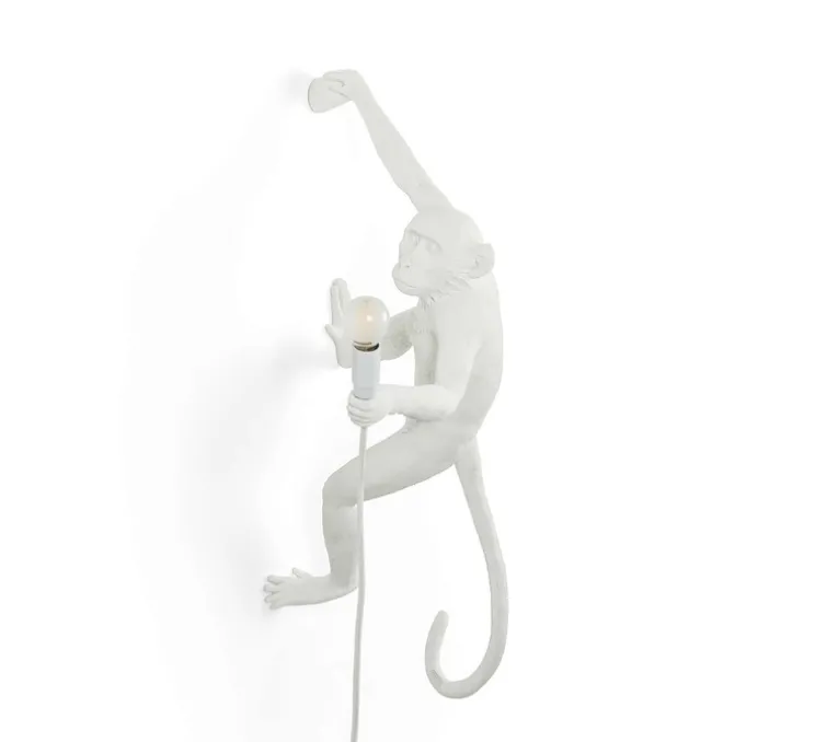 Applique murale, Singe, Monkey hanging, droite, blanc, L37cm, H76,5cm - Seletti
