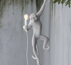 Applique murale, singe, Monkey Hanging, gauche, blanc, H76,5cm - Seletti