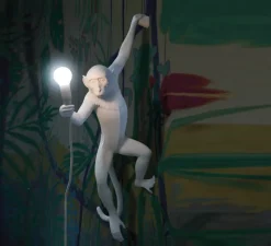 Applique murale, singe, Monkey Hanging, gauche, blanc, H76,5cm - Seletti