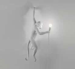 Applique murale, singe, Monkey Hanging, gauche, blanc, H76,5cm - Seletti