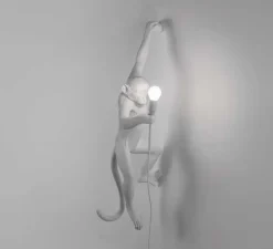 Applique murale, singe, Monkey Hanging, gauche, blanc, H76,5cm - Seletti