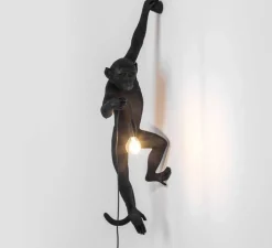 Applique murale, Singe, Monkey Hanging, gauche, noir, H76,5cm, Outdoor- Seletti