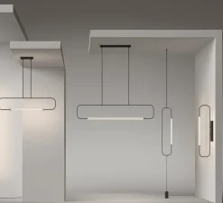 Applique murale, Skylines, noir et laiton satiné, LED, dim, 2700K, 3120 lm, L29,5cm, H86cm - Lumen Center Italia