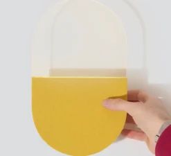 Applique murale, Slab W20 Dali, jaune, LED, 2700K, 105lm, L16,5cm, H27,5cm - A-N-D