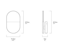 Applique murale, Slab W20 Dali, jaune, LED, 2700K, 105lm, L16,5cm, H27,5cm - A-N-D