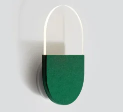 Applique murale, Slab W20 Dali, vert, LED, 2700K, 105lm, L16,5cm, H27,5cm - A-N-D