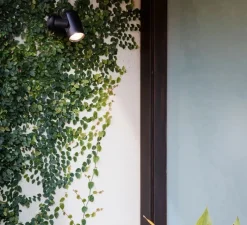 Applique murale, Slot 200, noir, IP65, LED, 3000K, 750 lm, Ø7,7cm, H20cm - Faro