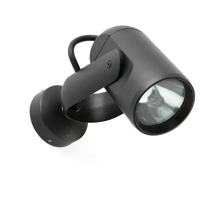 Applique murale, Slot 200, noir, IP65, LED, 3000K, 750 lm, Ø7,7cm, H20cm - Faro