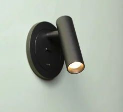 Applique murale, Smoofy, noir mat, LED, 3000K, 152 lm, Ø3cm, H12cm - Nexel