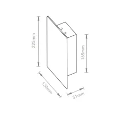 Applique murale, Sofisticato 40, noir, L13cm, H22,5cm - Serax