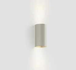 Applique murale, Sole 2L, lisse, gris, L8cm, H15,5cm - Faro