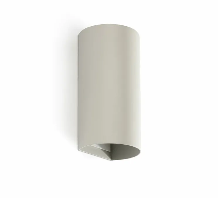 Applique murale, Sole 2L, lisse, gris, L8cm, H15,5cm - Faro