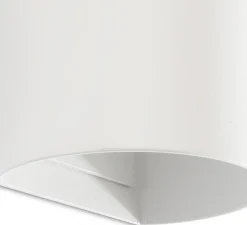 Applique murale, Sole 2L, lisse, blanc, L8cm, H15,5cm - Faro