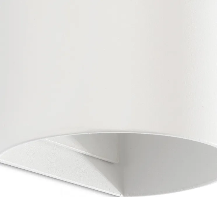 Applique murale, Sole 2L, lisse, blanc, L8cm, H15,5cm - Faro