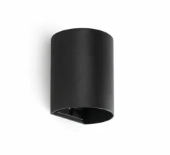 Applique murale, Sole 1L, lisse, noir, L8cm, H10cm - Faro