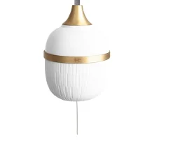 Applique murale, Solo moyen Fleur de Kaolin, blanc, laiton, Ø8,6cm, H54cm - Designheure