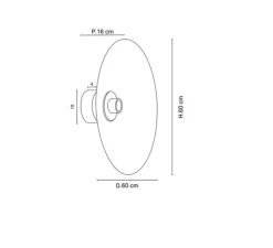 Applique murale, Sonia Laudet D60, Nostalgia Massala, Ø60cm, P16cm - Market Set