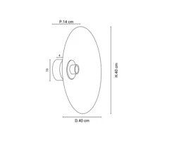 Applique murale, Sonia Laudet D40, Nostalgia Massala, Ø40cm, P14cm - Market Set