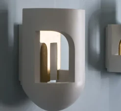 Applique murale, Soul Story 3 feuille d'or, blanc et or, LED, dim, 2700K, 250 lm, L18,5cm, H28,7cm - DCW éditions Paris