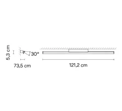 Applique murale, Spa 5987, blanc, IP44, LED, dim, 2700K, 1560 lm, L121,2cm, H5,3cm - Vibia