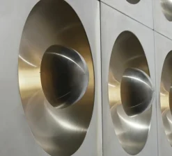 Applique murale, Spiegel, Aluminium brossé, L62,5cm, H62,5cm - Verpan