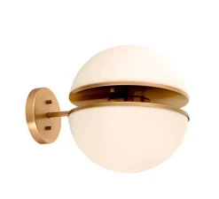 Applique murale, Spiridon, laiton, verre opalin, L40cm, H30cm - Eichholtz