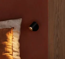 Applique murale, Stan, noir mat, Ø6cm, H10,5cm - Faro