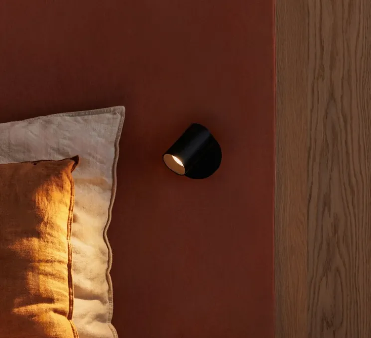 Applique murale, Stan, noir mat, Ø6cm, H10,5cm - Faro