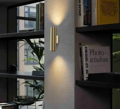 Applique murale, STAN, or satiné, L6cm, H22,5cm - Faro