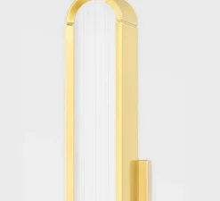 Applique murale, Starkey S, laiton, LED, dim, 2700K, 560 lm, L7cm, H40cm - Hudson Valley Lighting