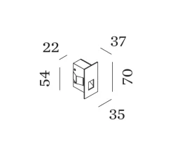 Applique murale, Stripe 0.4, aluminium, LED, 3000K, 11/20lm, L3,5cm, H7cm - Wever&Ducré