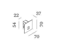 Applique murale, Stripe 0.7, blanc, LED, 3000K, 11/20lm, L7cm, H7cm - Wever&Ducré