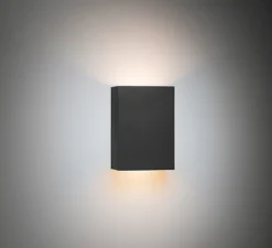 Applique murale, SULFER, noir, LED, 2700K, 312lm, L9cm, H13cm - MODULAR
