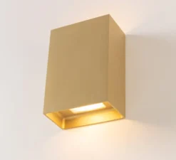 Applique murale, Sulfer Up/Down 2x, Champagne brossé, LED, dim, 2700K, 328 lm, L9cm, H13cm - Modular